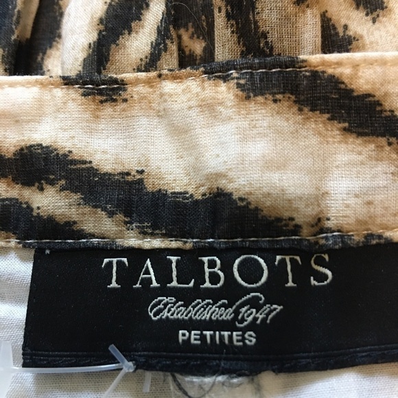 Talbots animal print skirt sz M. Lined with side zipper. Old Money, Boho - Picture 4 of 6